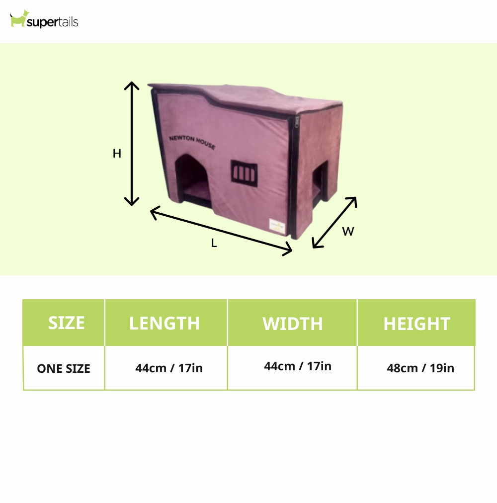 House of Furry Newton Premium Soft Turkish Velvet Hut House for Cats (Bricks)