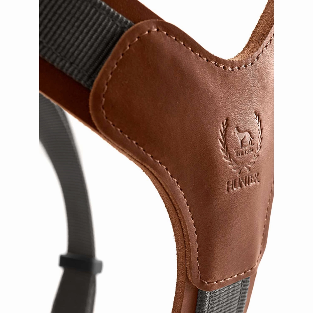 Hunter Aalborg Mixed Adjustable Harness for Dogs (Cognac/Grey)