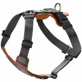Hunter Aalborg Mixed Adjustable Harness for Dogs (Cognac/Grey)