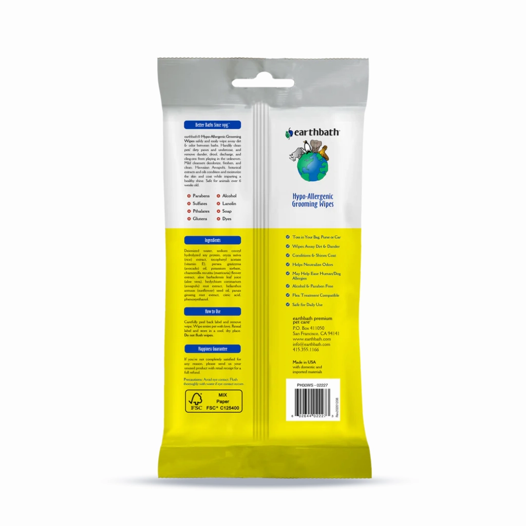 Hypo-Allergenic Dog Grooming Wipes