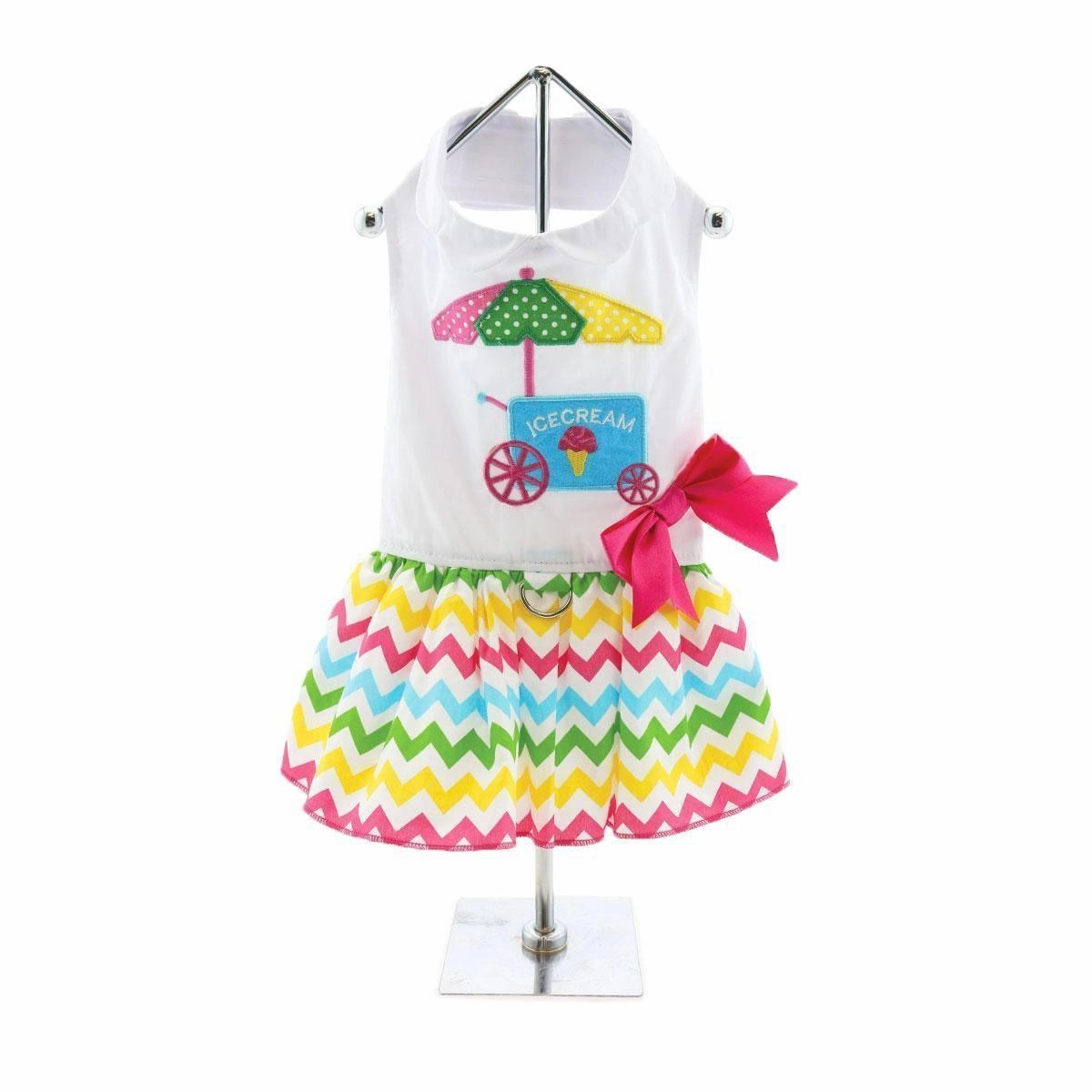 Ice Cream Cart Dog Dress/Matching Leash