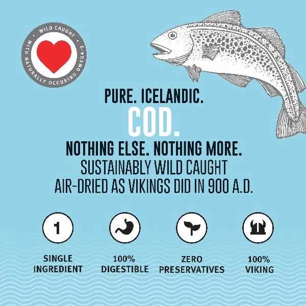 Icelandic  Cod Skin Pieces Dog Treats (SPECIAL ORDER ITEM)
