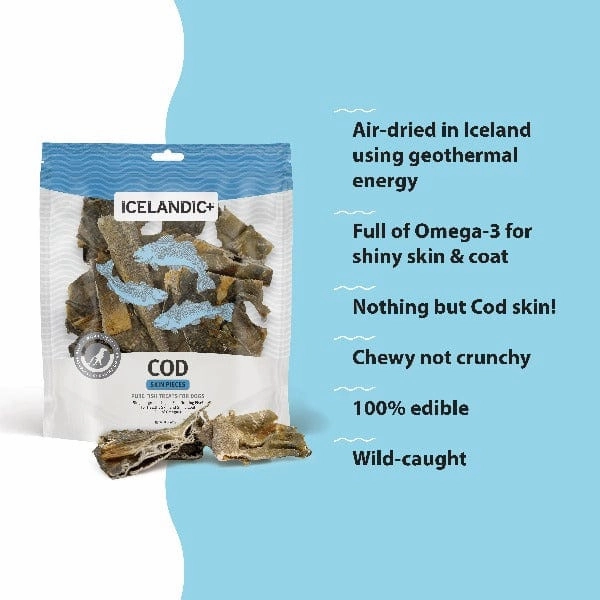 Icelandic  Cod Skin Pieces Dog Treats (SPECIAL ORDER ITEM)