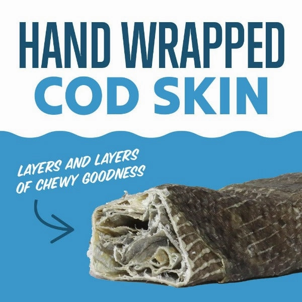Icelandic  Hand Wrapped Cod Skin Sticks for Dogs (SPECIAL ORDER ITEM)