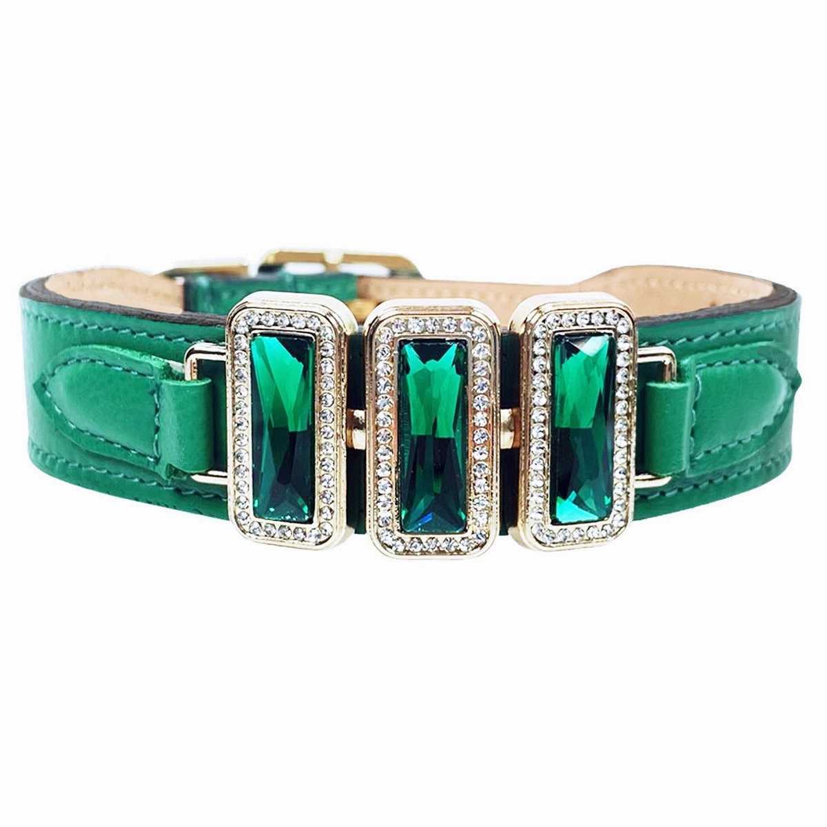 Imperial Collection Dog Collar Emerald/Gold