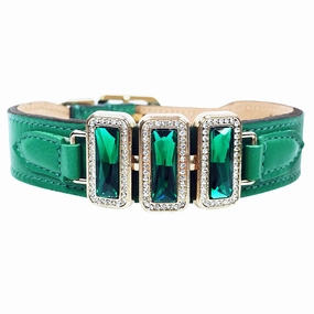 Imperial Collection Dog Collar Emerald/Gold