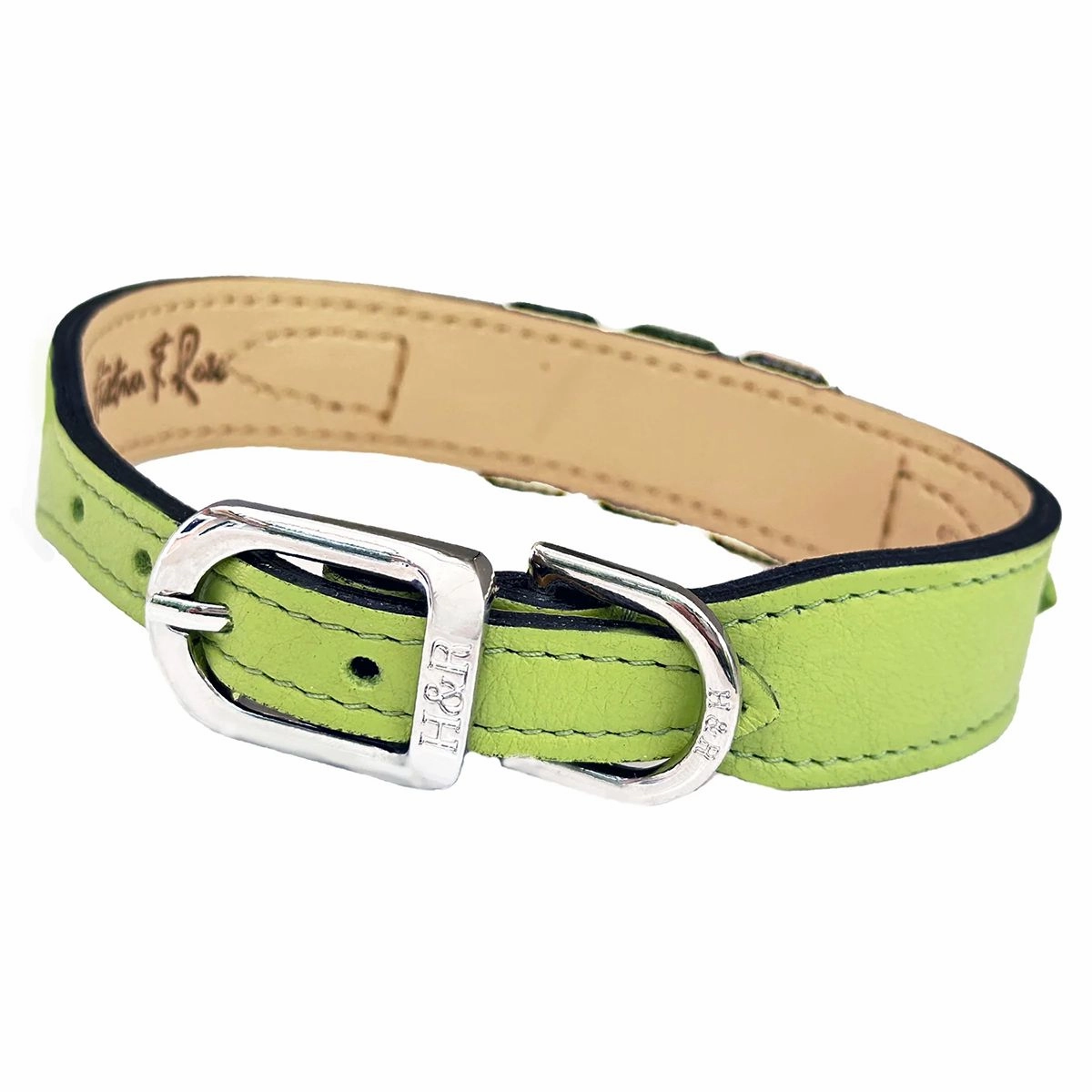 Imperial Collection Dog Collar Lime Green/Peridot/Nickel