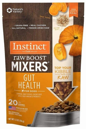 Instinct Grain Free Boost Mixers Gut Health Recipe Freeze-Dried Raw Dog Food Topper