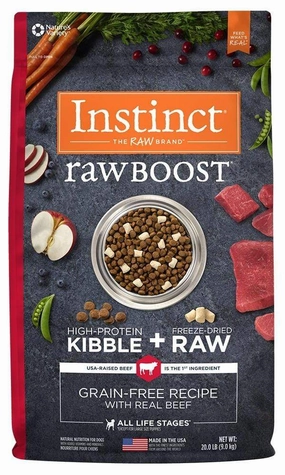 Instinct Raw Boost Grain Free Recipe with Real Beef Natural Freeze-Dried Raw   Kibble Dry Dog Food