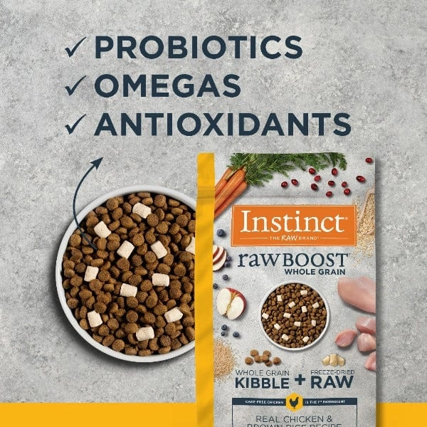 Instinct Raw Boost Whole Grain Real Chicken & Brown Rice Recipe Dry Dog Food, 3.5lb