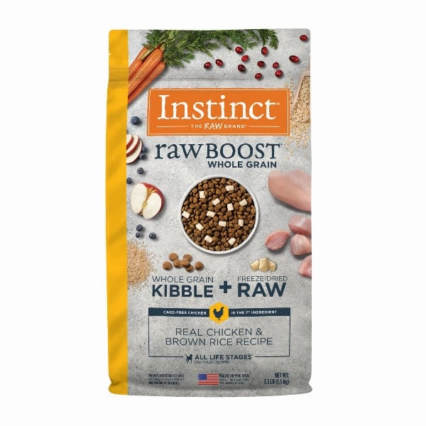 Instinct Raw Boost Whole Grain Real Chicken & Brown Rice Recipe Dry Dog Food, 3.5lb