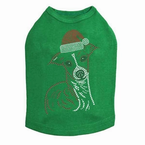 Italian Greyhound Santa Rhinestone Dog Tank