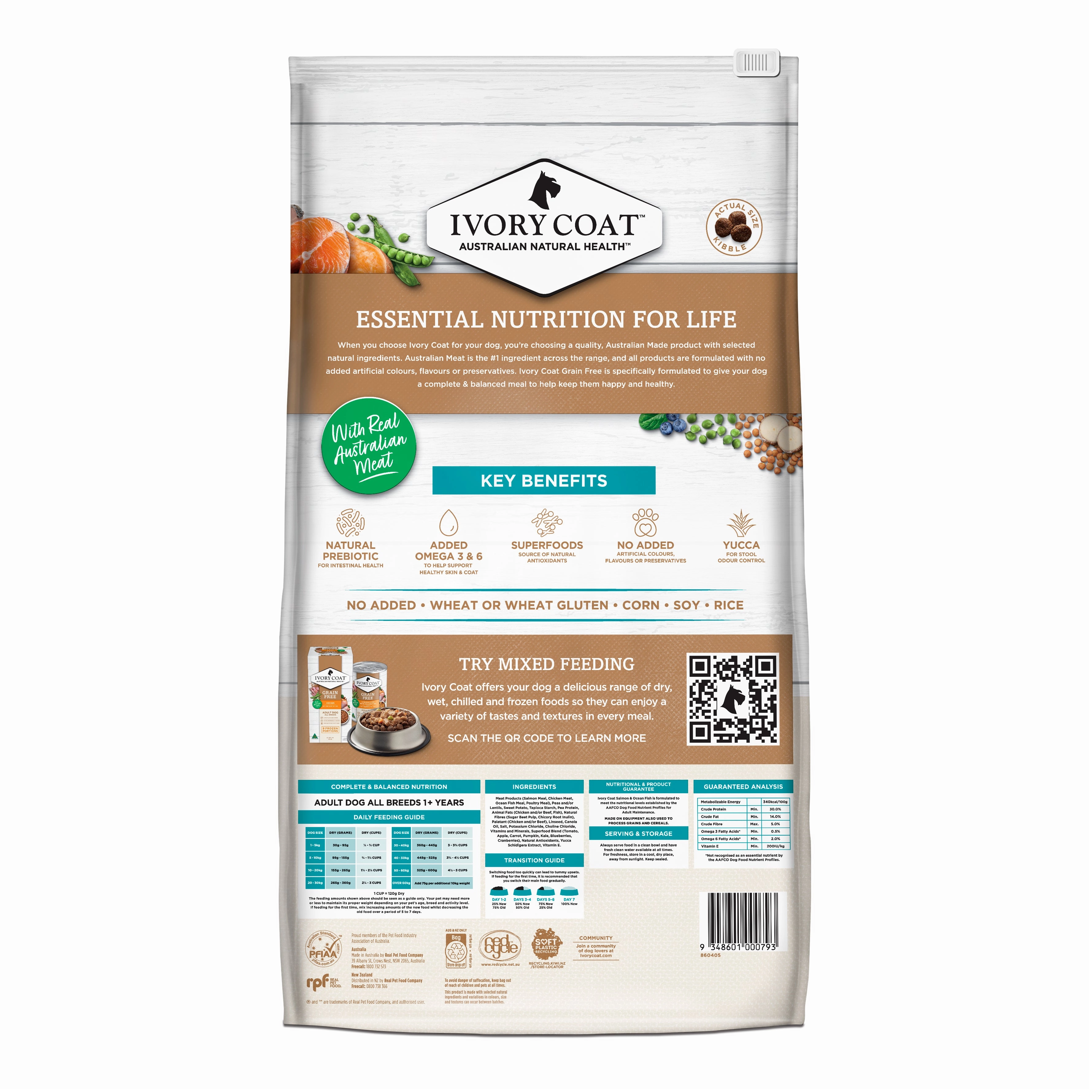 Ivory Coat - Grain Free Adult Dry Dog Food Salmon & Ocean Fish (13kg)