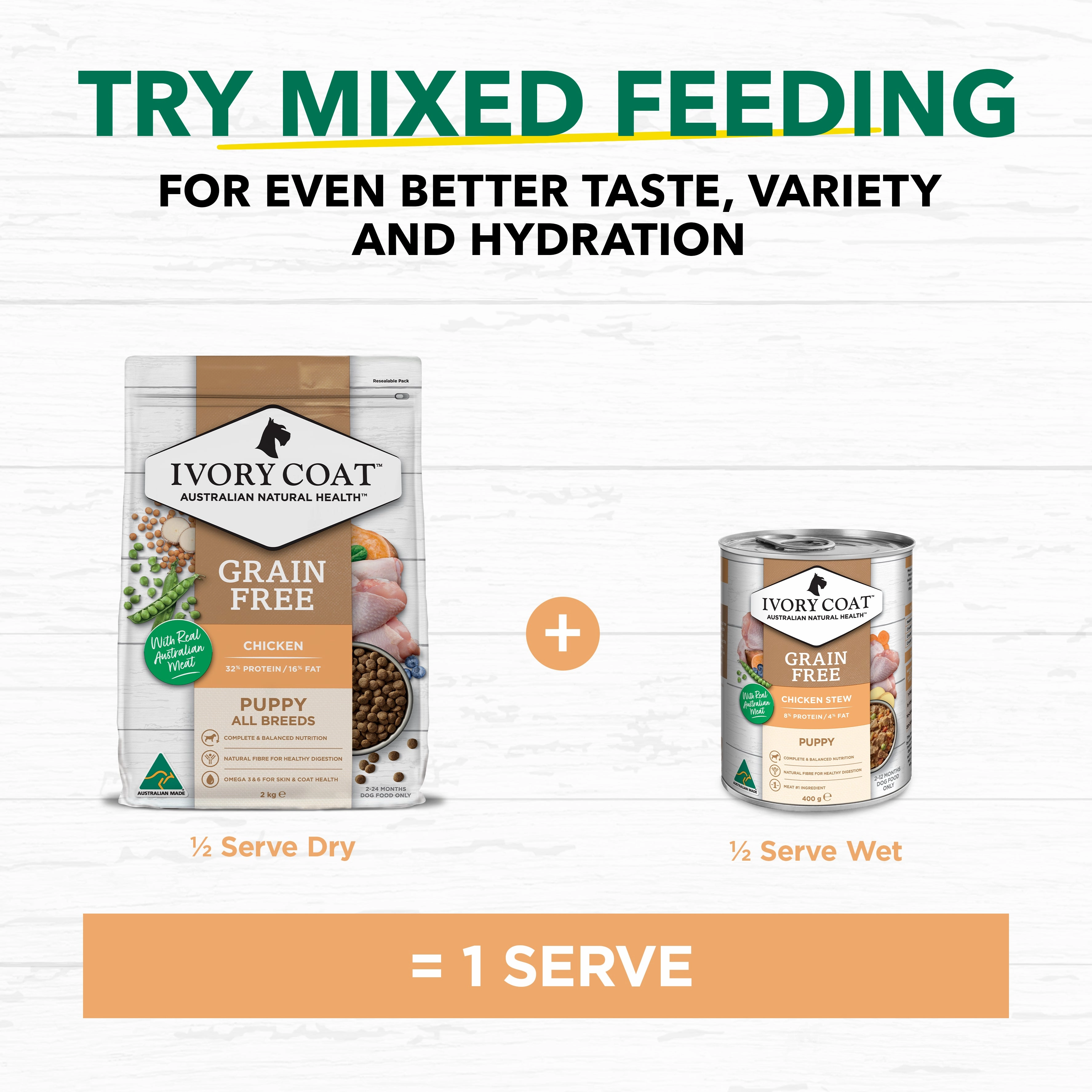 Ivory Coat - Grain Free Dry Puppy Food Chicken (2kg)