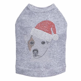 Jack Russell Terrier Santa Rhinestone Dog Tank