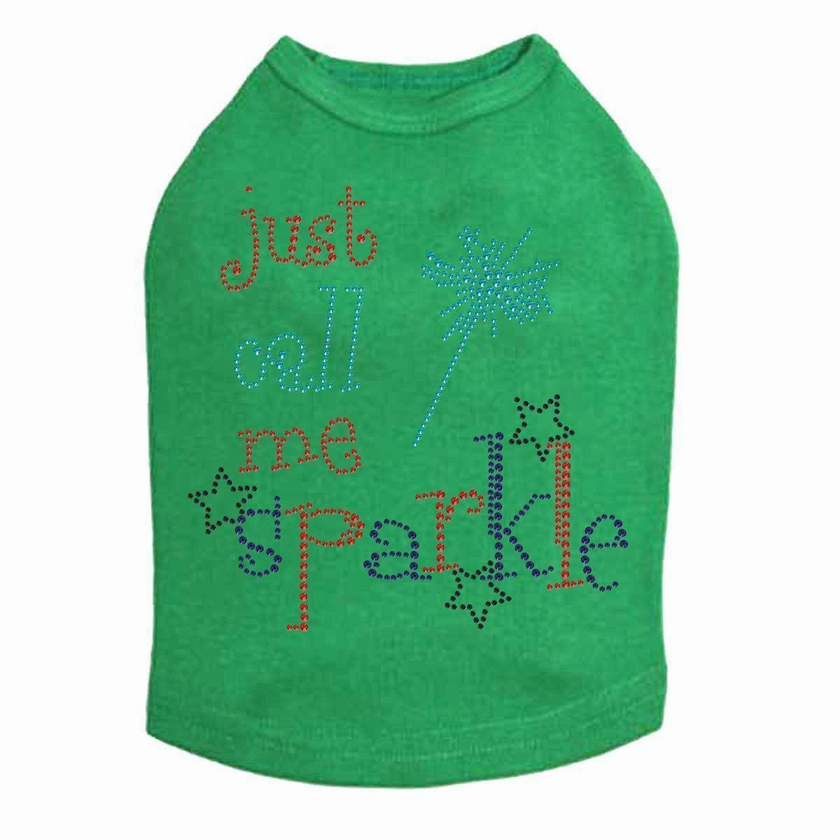 Just Call Me Sparkle Rhinestone Dog Tank