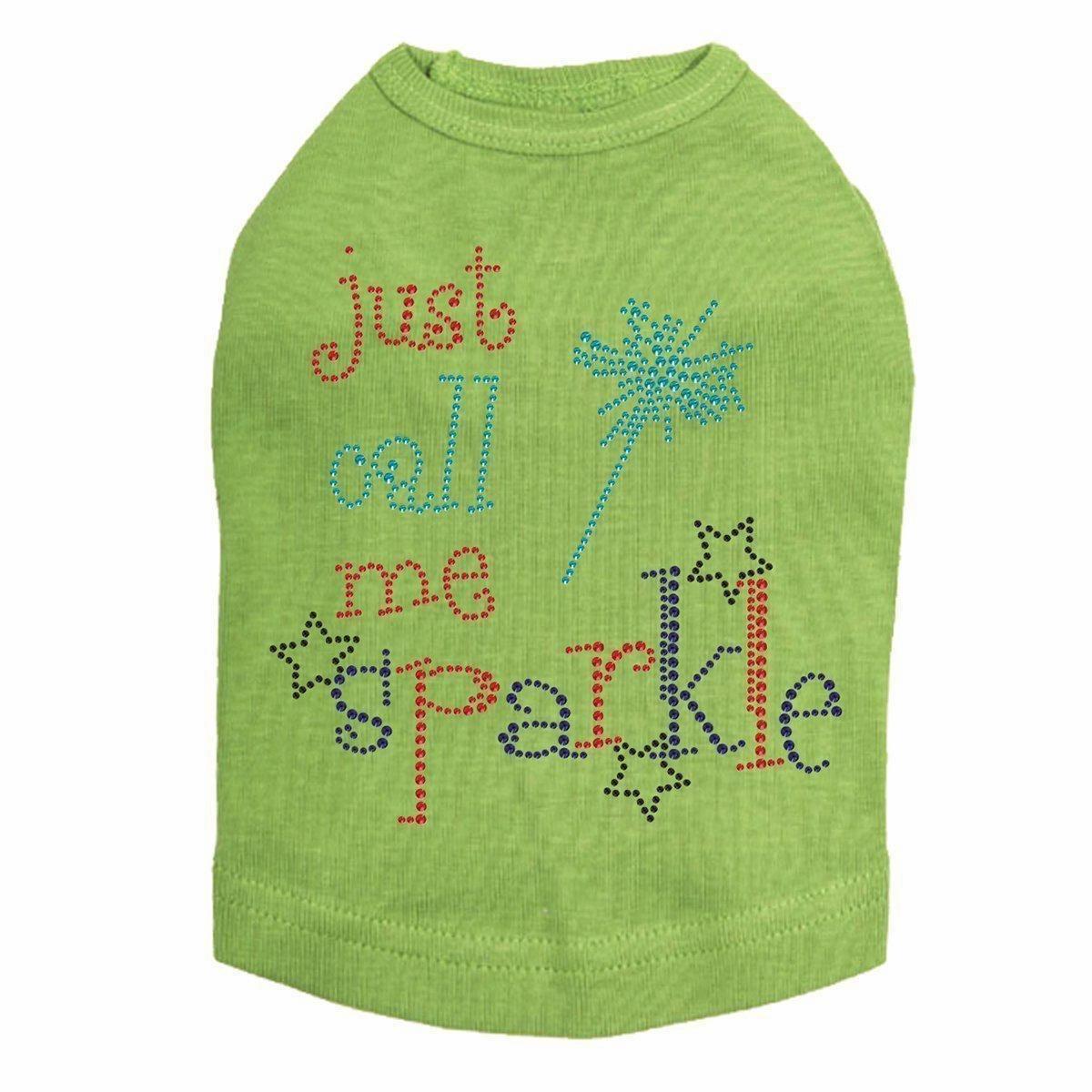 Just Call Me Sparkle Rhinestone Dog Tank