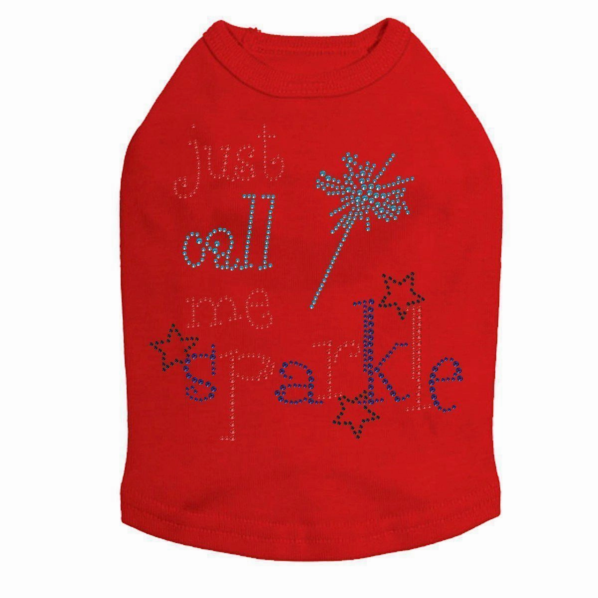 Just Call Me Sparkle Rhinestone Dog Tank