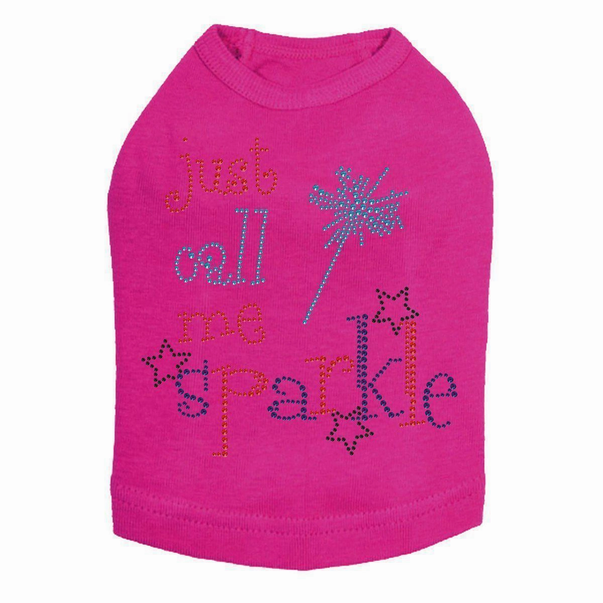 Just Call Me Sparkle Rhinestone Dog Tank