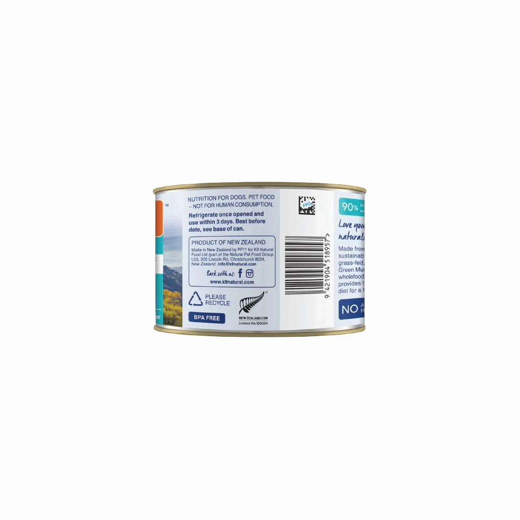 K9 Natural Canned Dog Food - Hoki & Beef Feast