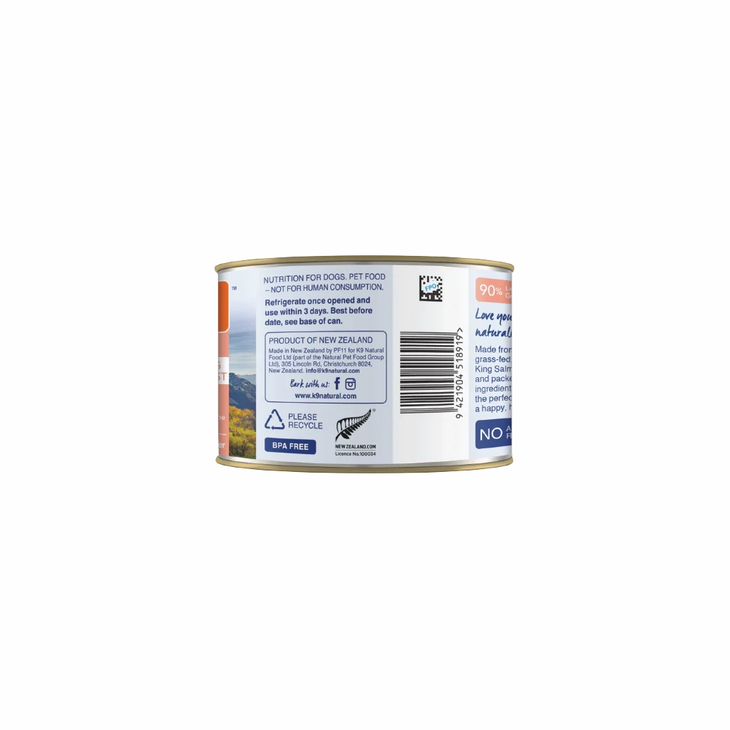 K9 Natural Canned Dog Food - Lamb & King Salmon Feast