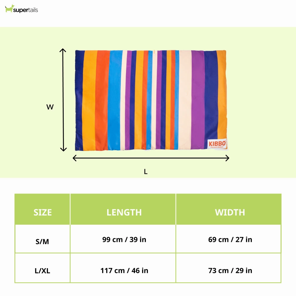 Kibbo Lightweight and Portable Summer Mats for Dogs and Cats (Orange/Purple)