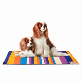 Kibbo Lightweight and Portable Summer Mats for Dogs and Cats (Orange/Purple)