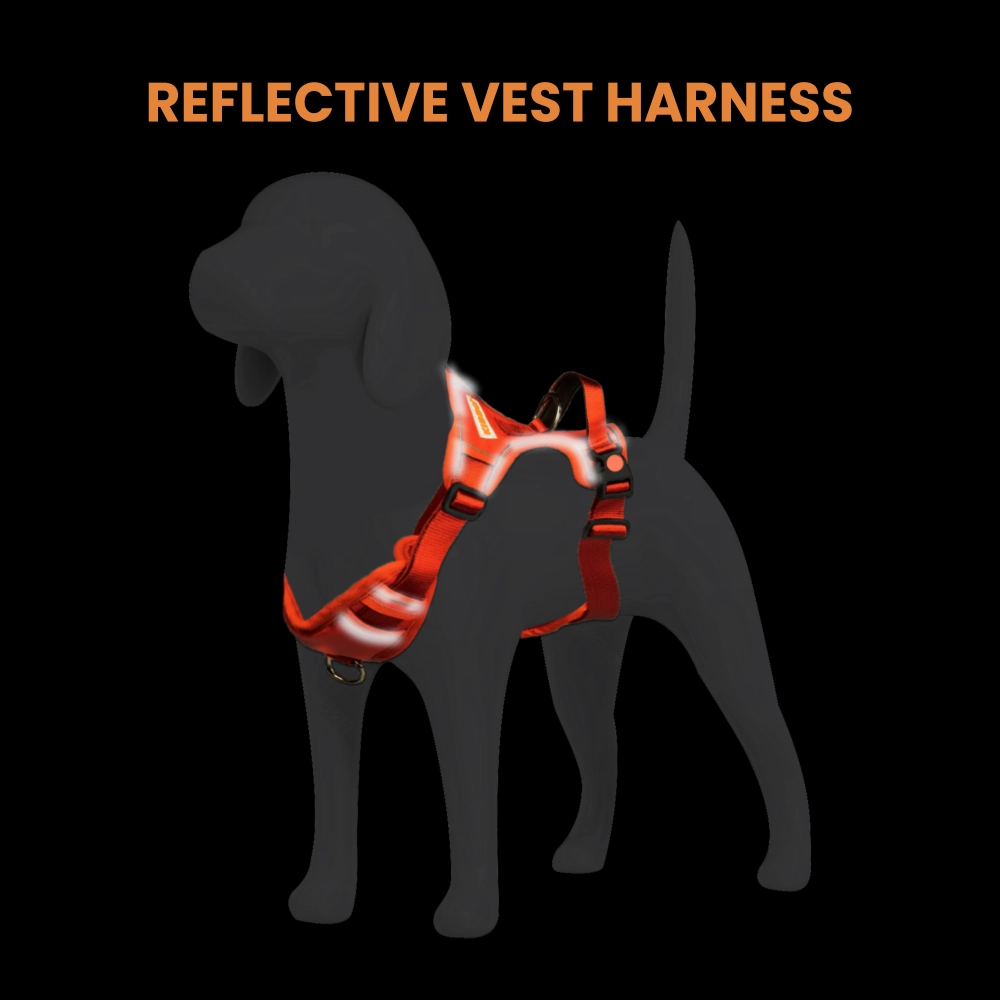 Kibbo Reflective Vest Harness with Dual Lock Buckle for Dogs (Pink)