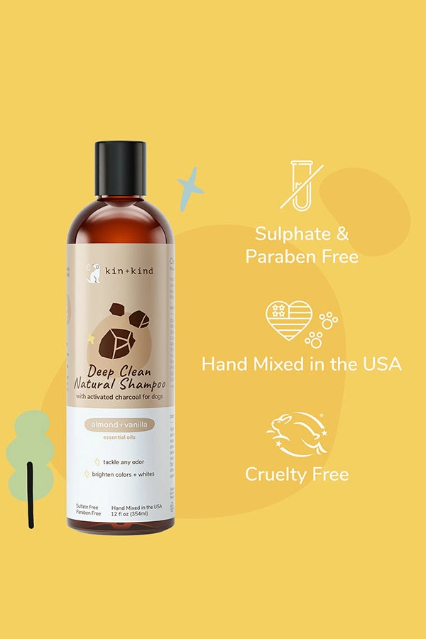 Kin   Kind Almond and Vanilla Deep Clean Dog Shampoo