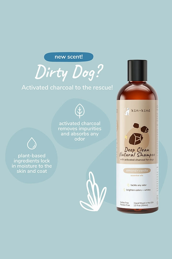 Kin   Kind Almond and Vanilla Deep Clean Dog Shampoo