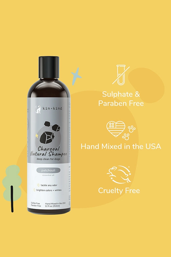 Kin   Kind Deep Clean Charcoal and Patchouli Dog Shampoo