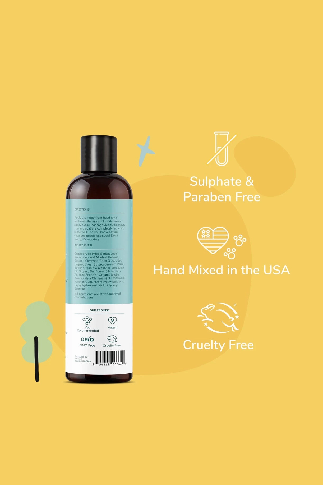 Kin   Kind Unscented Natural Conditioner and Moisturizer for Dogs and Cats