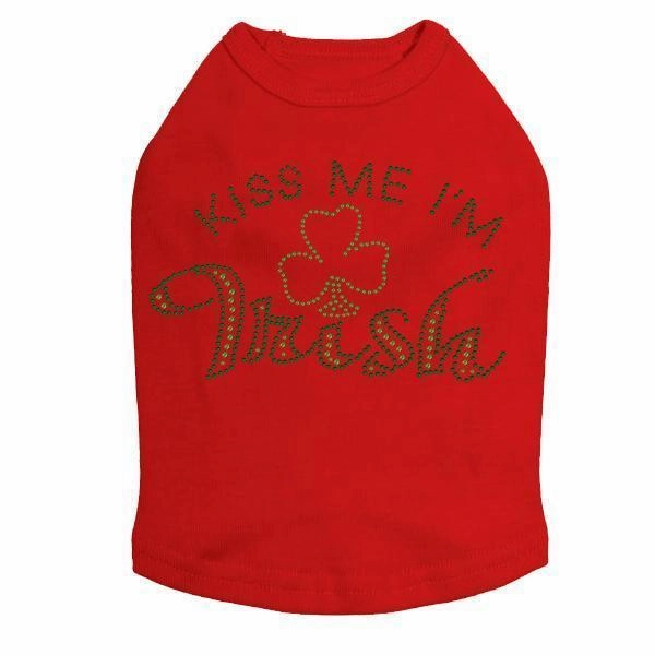 Kiss Me Clover Rhinestone Dog Tank
