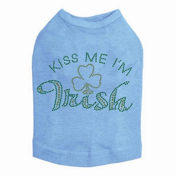Kiss Me Clover Rhinestone Dog Tank
