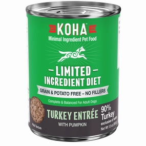 KOHA Grain & Potato Free Limited Ingredient Diet Turkey Entree with Pumpkin Canned Dog Food