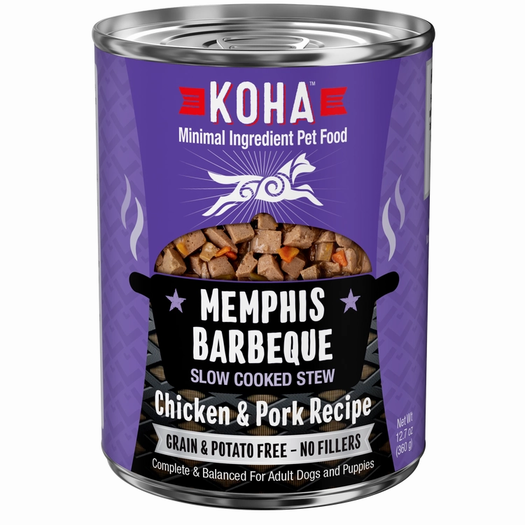 KOHA Grain & Potato Free Memphis Barbecue Slow Cooked Stew with Chicken & Pork Canned Dog Food