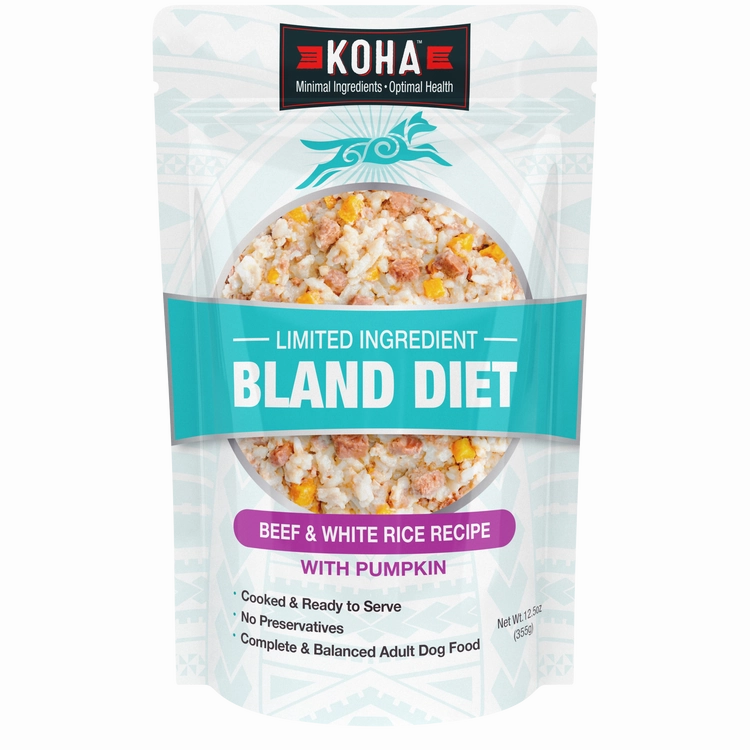 KOHA Limited Ingredient Bland Diet Beef & White Rice Recipe Wet Dog Food Pouch