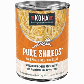 KOHA Pure Shreds Shredded Chicken Breast Entre Canned Dog Food