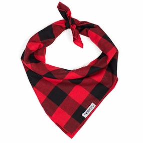 Large Buffalo Plaid Dog Bandana