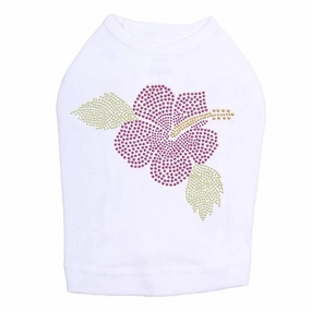 Large Pink Hibiscus Dog Tank