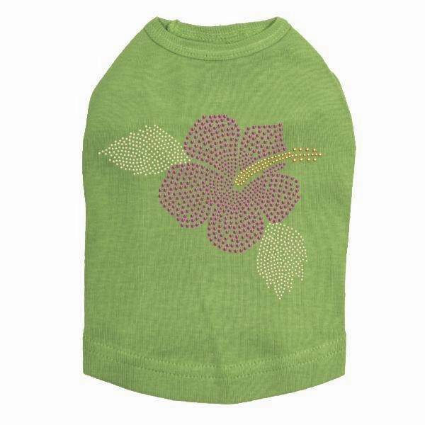 Large Pink Hibiscus Dog Tank