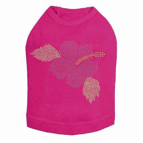 Large Pink Hibiscus Dog Tank