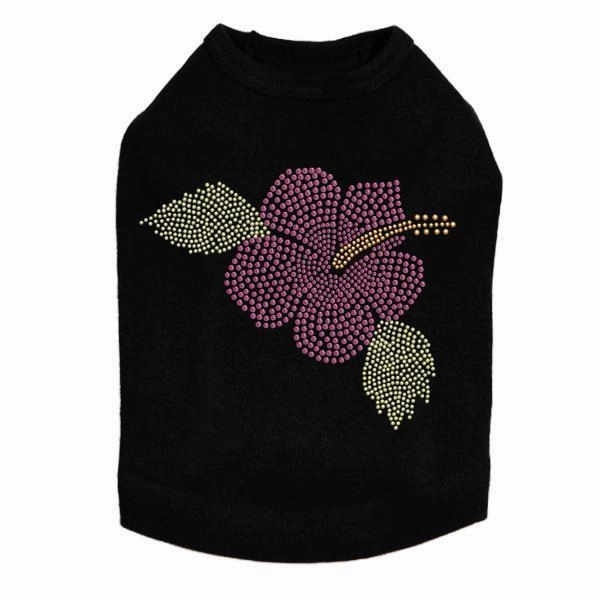 Large Pink Hibiscus Dog Tank