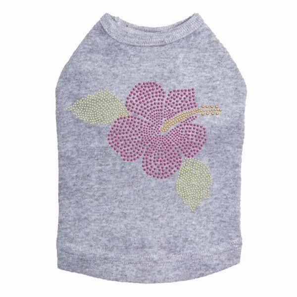 Large Pink Hibiscus Dog Tank