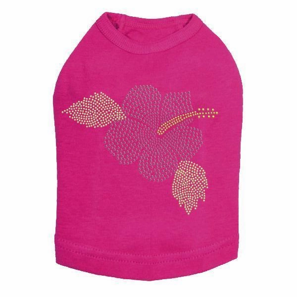 Large Pink Hibiscus Dog Tank