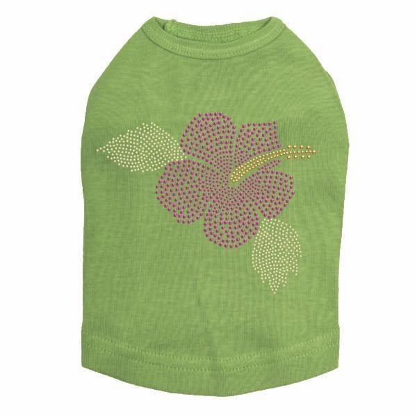 Large Pink Hibiscus Dog Tank