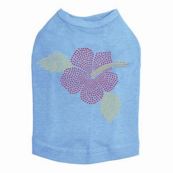 Large Pink Hibiscus Dog Tank