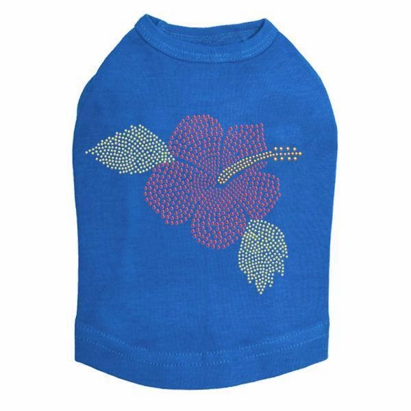 Large Pink Hibiscus Dog Tank