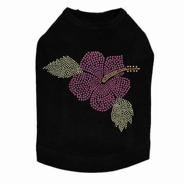 Large Pink Hibiscus Dog Tank