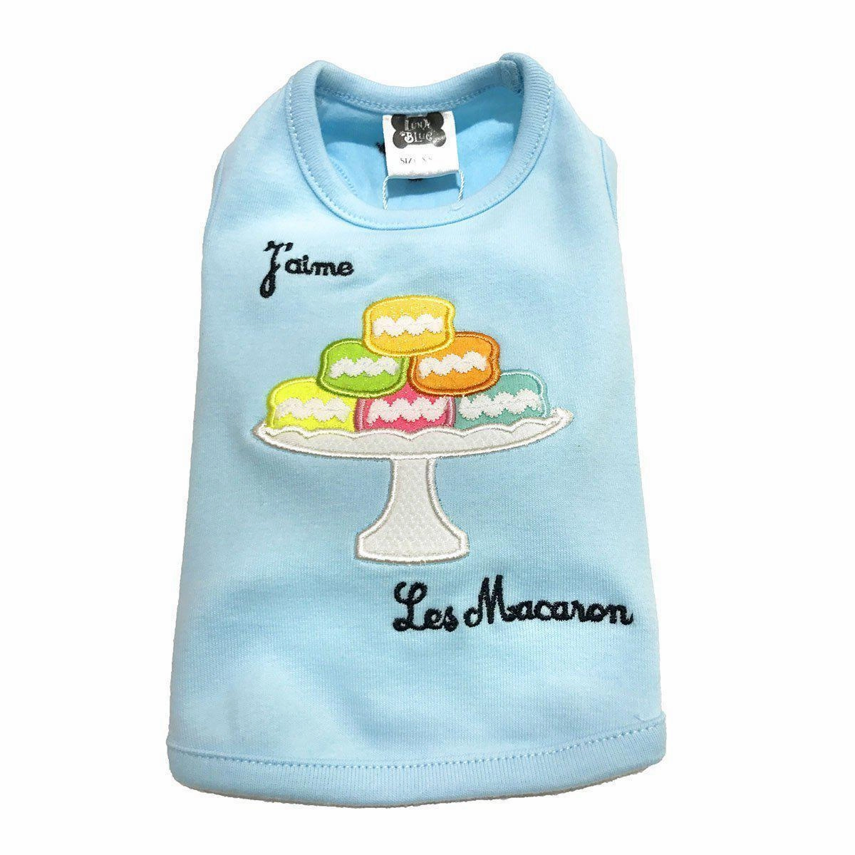 Le Macaron Baby Blue Dog Tank